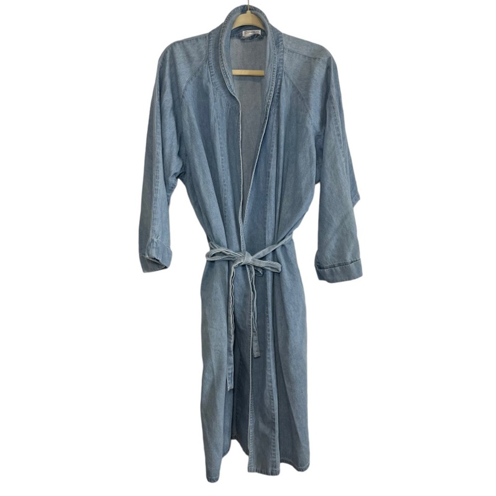 Chambers San Francisco Blue Jean-Like Robe Size Large